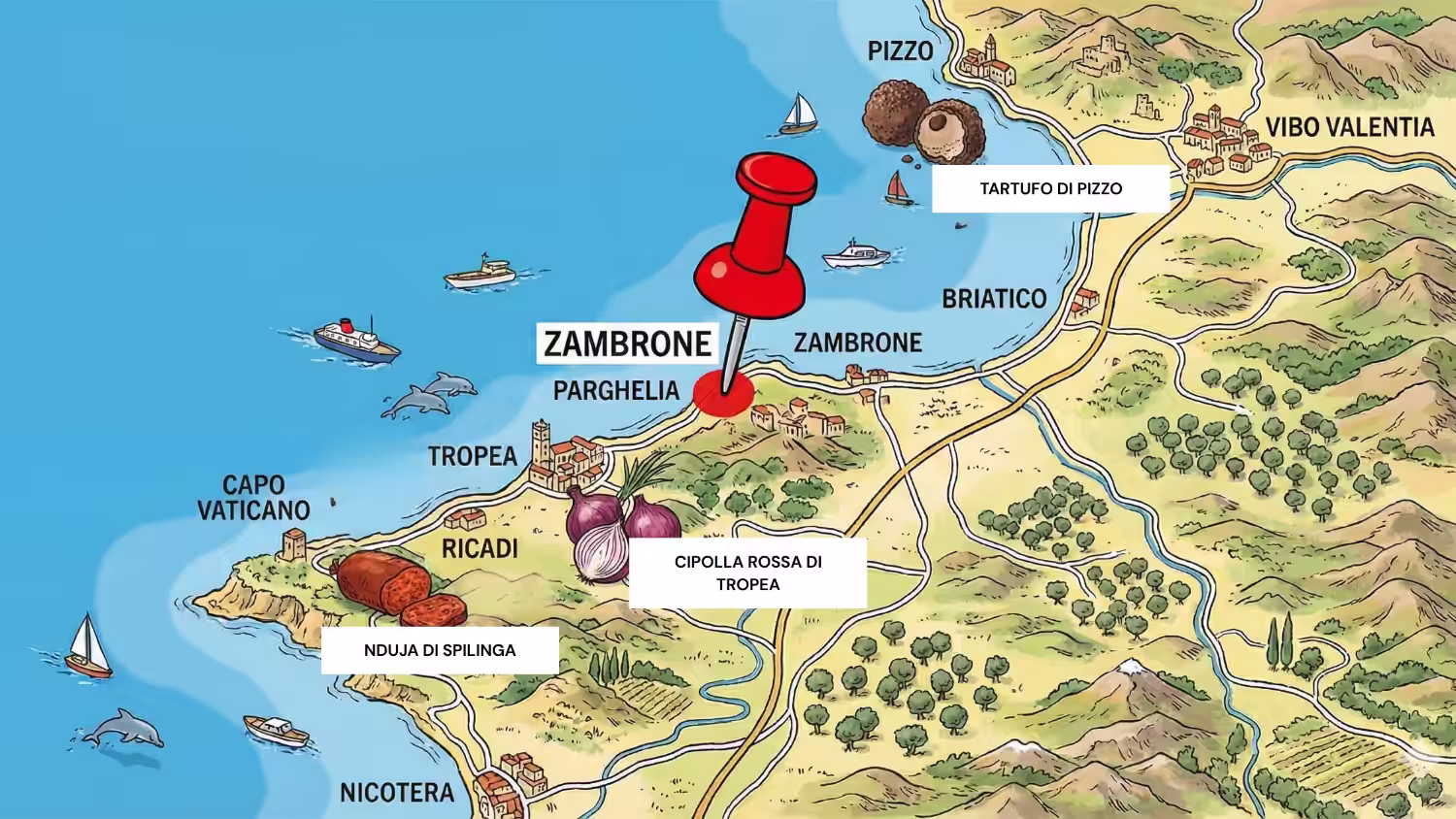 Mappa della Costa degli Dei